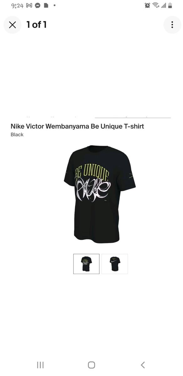 Nike Victor Wembanyama Be Unique T Shirt Size Small Wemby