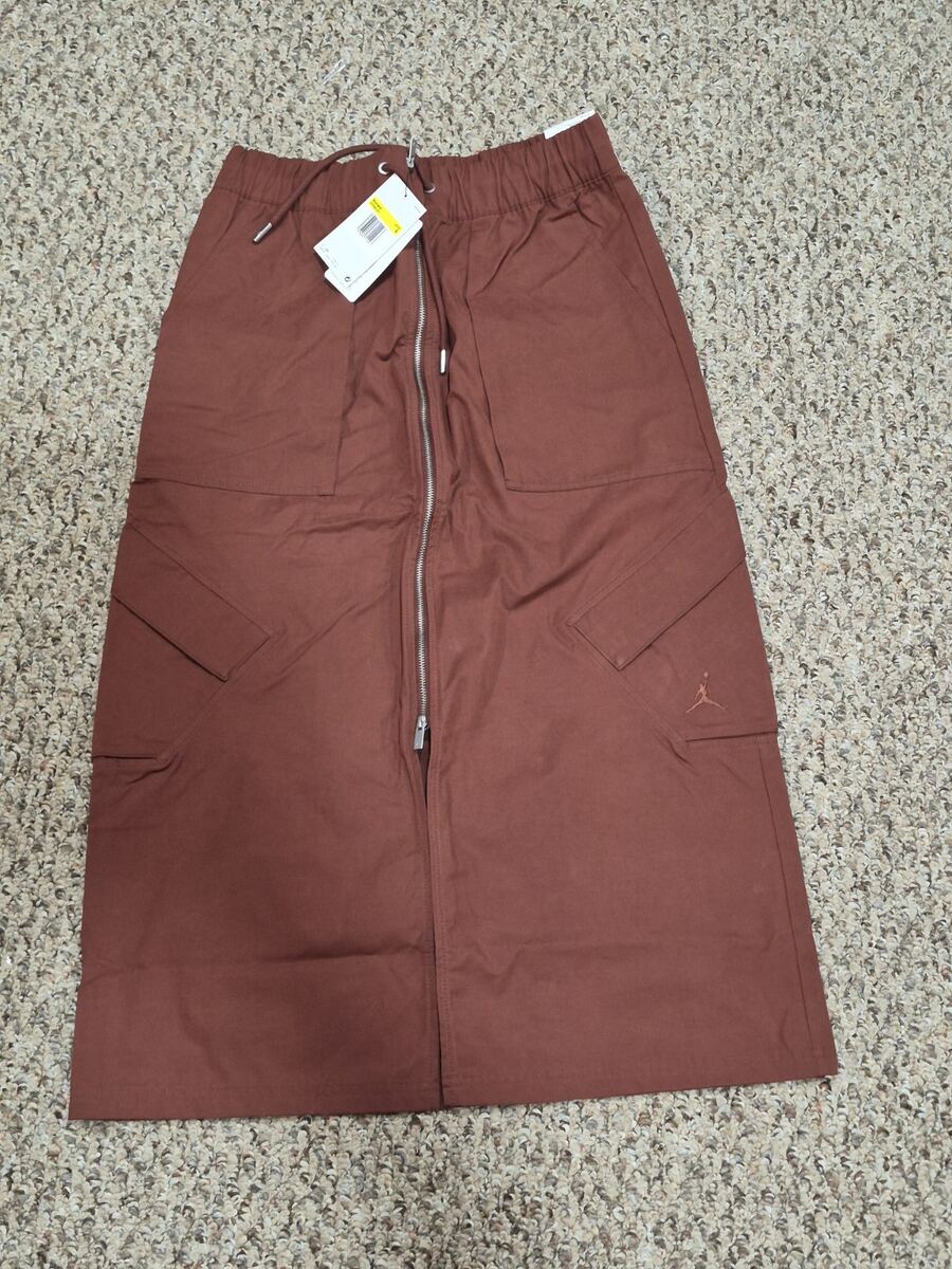 Sm Jordan Chicago Women's Cargo Skirt in Dark Pony, featuring a full two-way